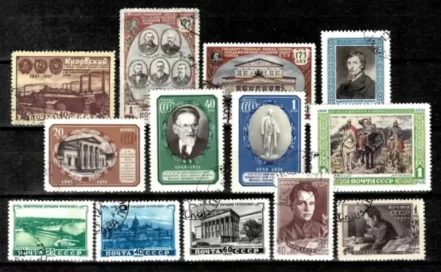 Russia USSR 1951 stamps Used lot