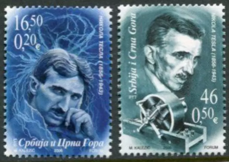 Serbia year 2006 stamps - Scientist Inventor Nikola Tesla full set MNH