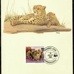 Upper Volta 1984 WWF Big Cats Cheetah, Gepard