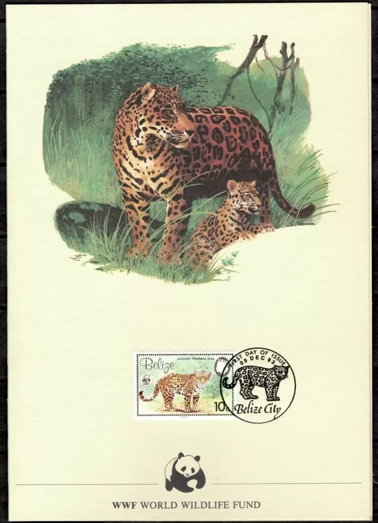 WWF Belize 1983 Big Cats / Jaguar Panther FD Card