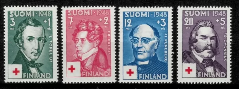 FINLAND year 1948 Red Cross Fund set MNH stamps