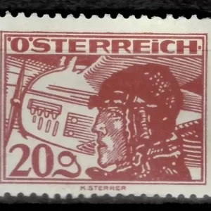 Austria 1925 Airmail 20g postage stamp