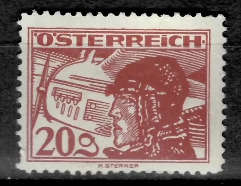 Austria 1925 Airmail 20g postage stamp