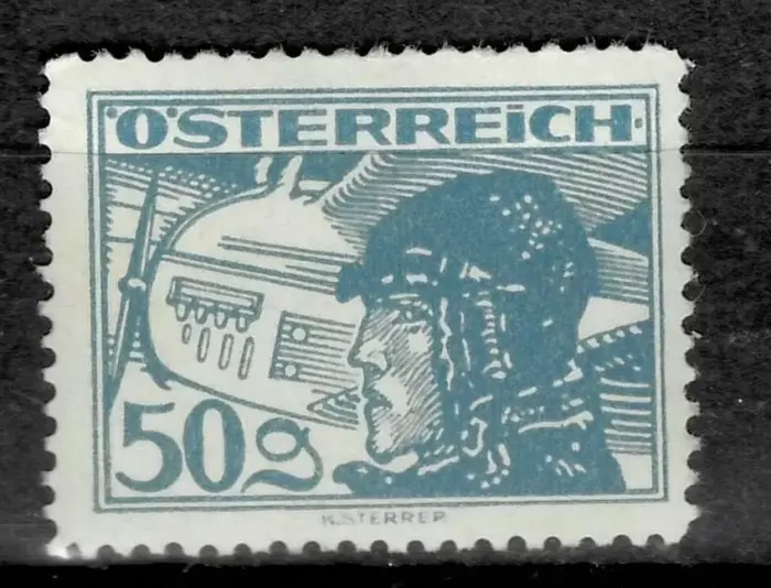 Austria stamp 1925 Airmail 50g MI 477