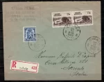 Belgium Italy Registered Cover 1939 Postal History Chenee -Sorrento