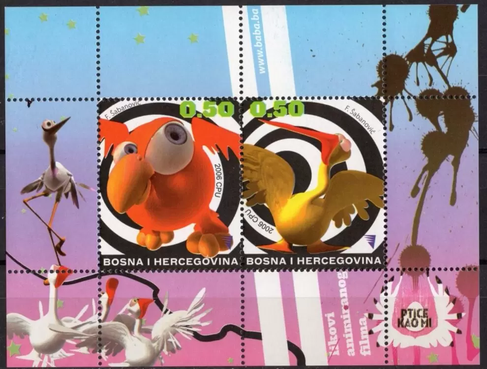 Bosnia year 2006 stamps Cartoon Characters MSS ☀ MNH**