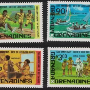 Grenada Grenadines year 1982 stamps Boy Scouts Lord Baden-Powell full set