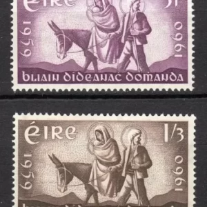 Ireland 1960 Refugee Year postage stamps set