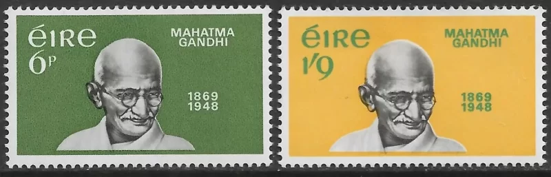 Ireland year 1969 stamps - Birth Centenary of Mahatma Gandhi