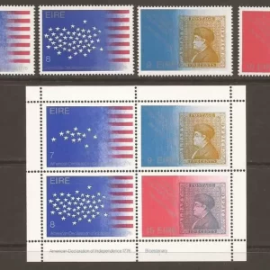 Ireland year 1976 Bicentenary of American Revolution MNH postage stamps