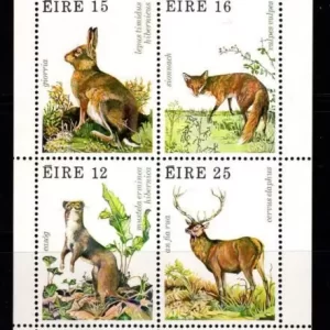 Ireland year 1980 stamps Game Animals set