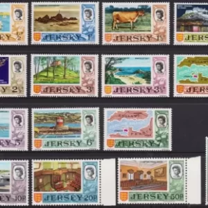 Jersey 1970 Pictorials postage stamps set