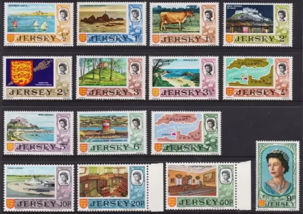 Jersey 1970 Pictorials postage stamps set