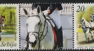 Serbia year 2007 stamps Equestrian sport - Horses