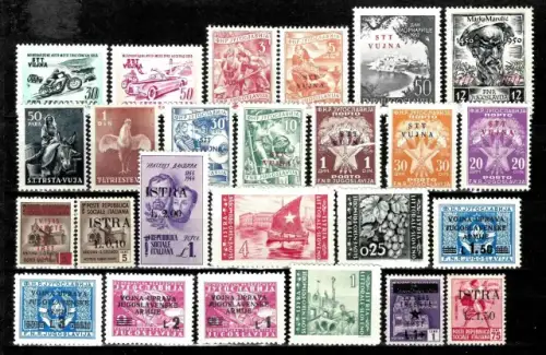 Trieste B STT - Vujna year 194753 stamps MNH lot