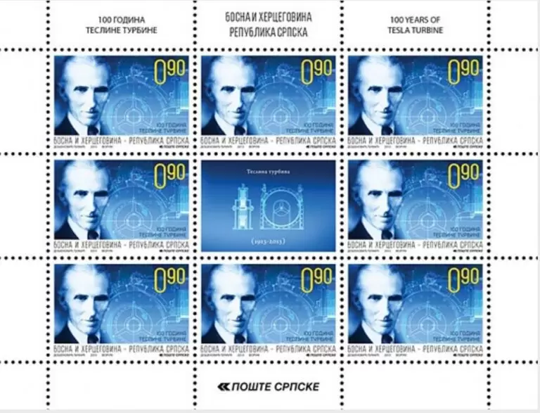 Bosnia 2013 postage stamps Scientist Inventor Nikola Tesla