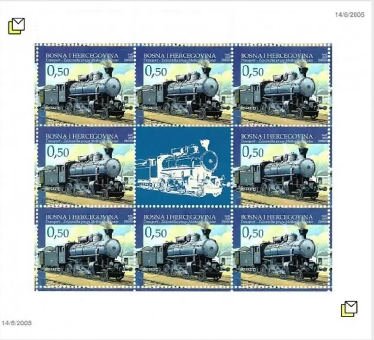 Bosnia year 2005 stamps Railways - Trains