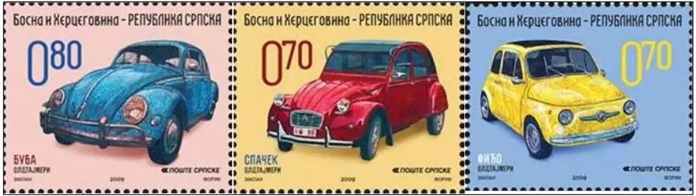 Bosnia year 2009 Old timer’s postage stamps