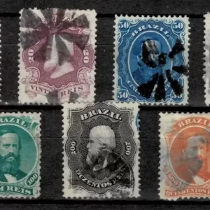 Brazil year 1876 Used set of postage stamps