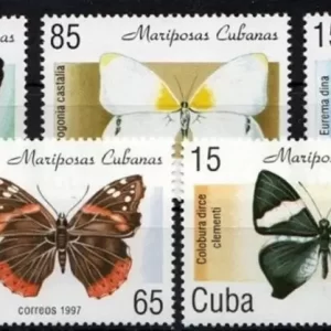 Cuba year 1997 stamps Fauna Insects / Butterflies