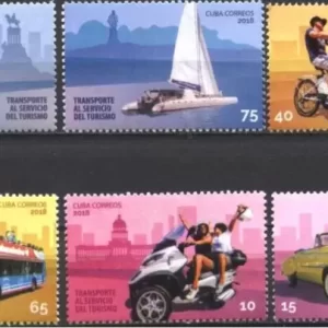 Cuba year 2018 stamps Transport vehicles