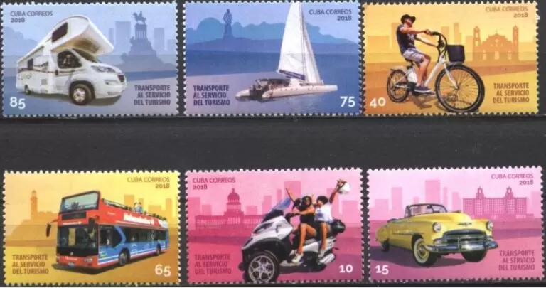 Cuba year 2018 stamps Transport vehicles