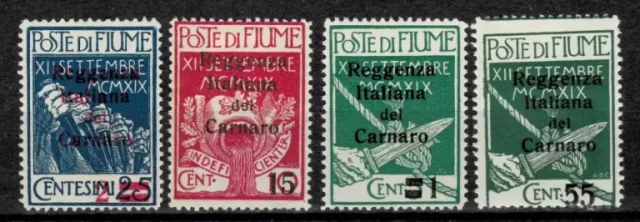 Fiume year 1920 stamps Carnaro MLH