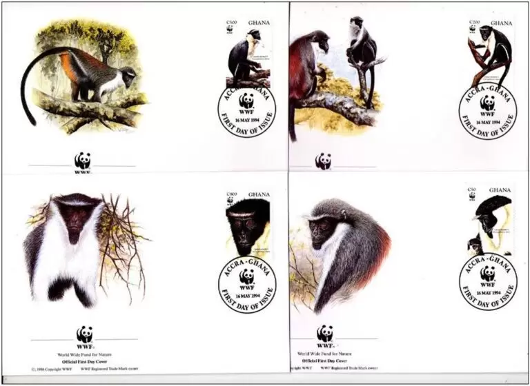 Ghana 1994 WWF – Fauna Diana Monkey FDC