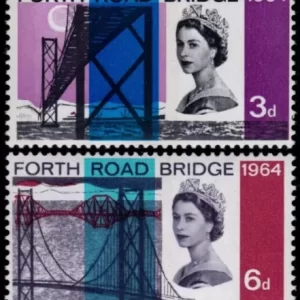 Great Britain year 1964 stamps Forth Road Bridge set