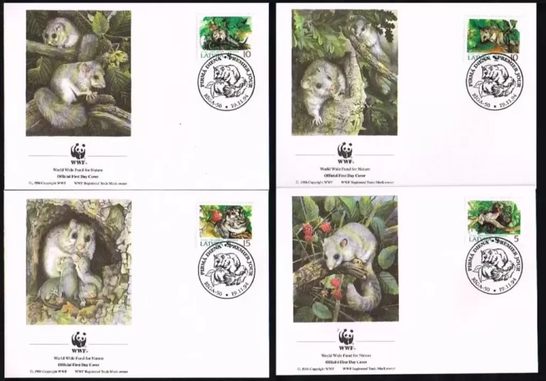 Latvia 1994 WWF – Fauna / Mammals – Edible Dormouse