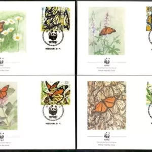 Mexico 1988 WWF Fauna / Butterflies FDC set