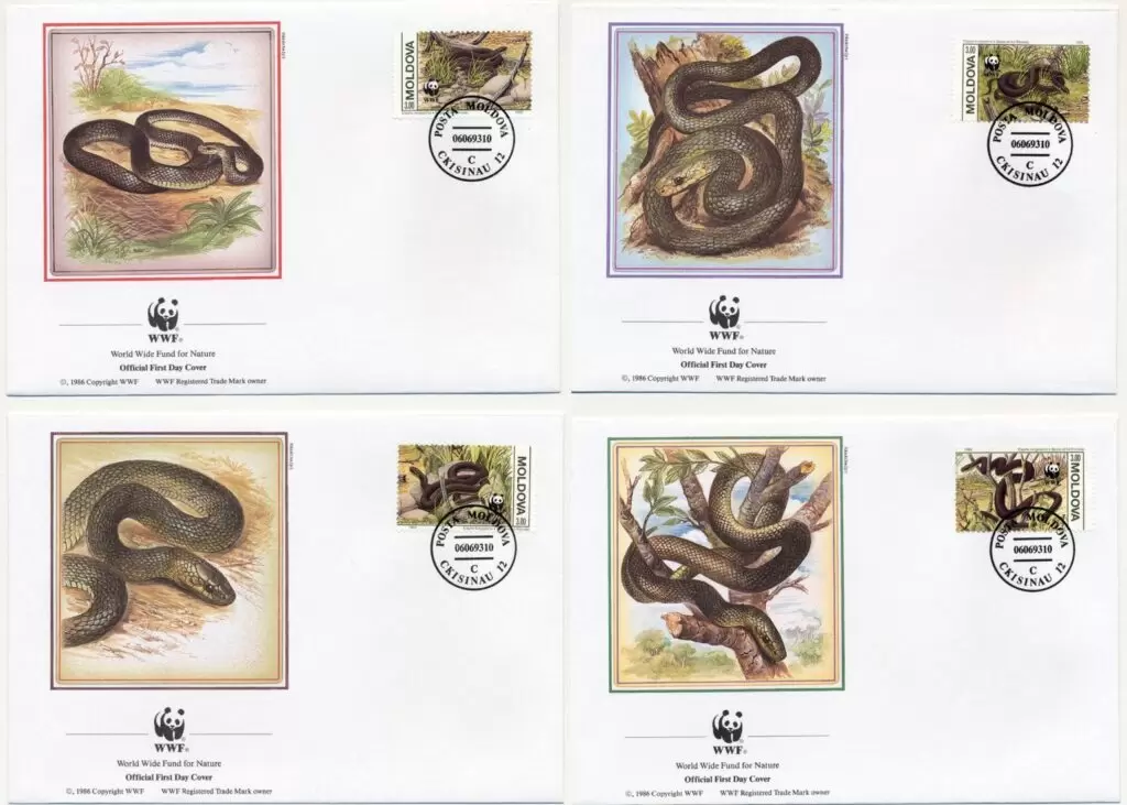 Moldova 1993 WWF – Fauna Snakes Reptiles