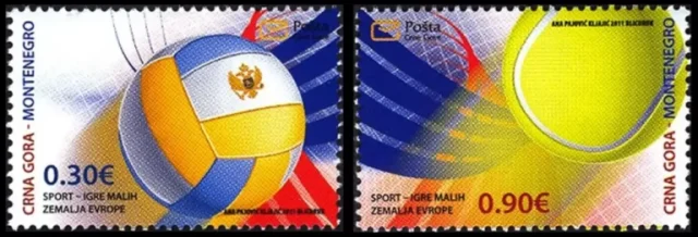 Montenegro 2011 Sport Volleyball Tennis postage stamps