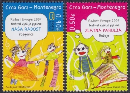 Montenegro year 2009 Joy of Europe stamps