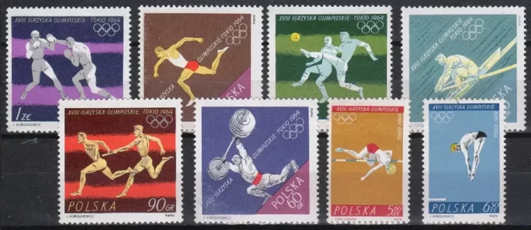 Poland year 1964 stamps Olympic Games Tokyo