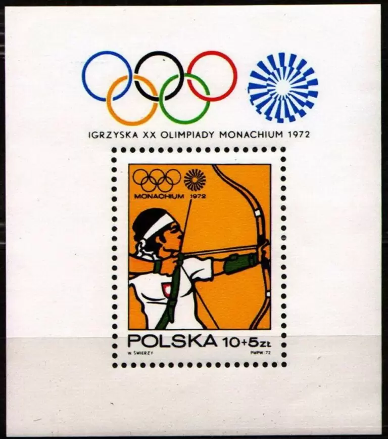 Poland year 1972 stamp - Olympic Games Munich MSS