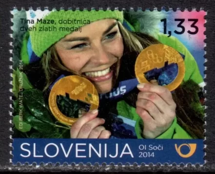 Slovenia 2014 Winter Olympic Games, Sochi / Tina Maze New MNH