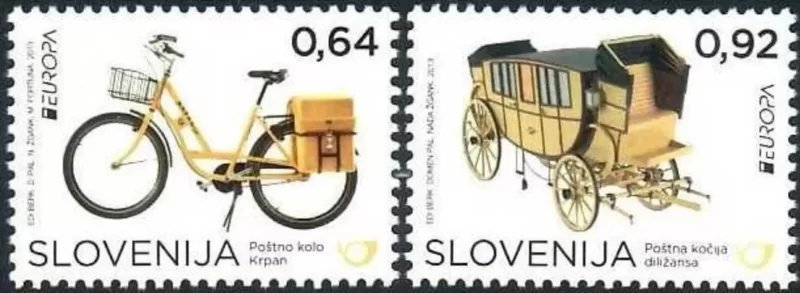 Slovenia year 2013 stamps - Europa CEPT, Postal Vehicles, Transport MNH**