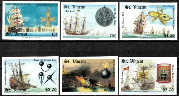 St. Vincent year 1988 stamps 400th Ann. of the Armada complete set MNH**