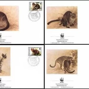 Suriname 1995 WWF Cats FDC set