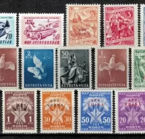 Trieste B STT - Vujna year 1947/53 stamps MNH** lot