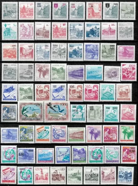 Yugoslavia 1981/92 stamps Lot – Cities and tourism