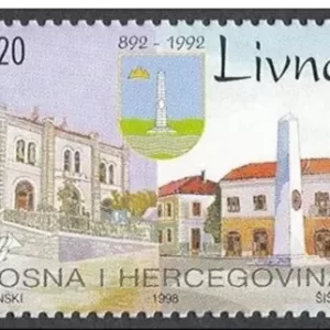 Bosnia year 1998 stamps - Croatian Medieval Towns Livno