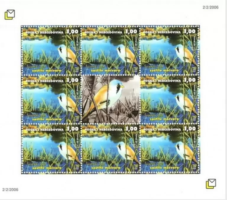 Bosnia year 2006 Fauna – Birds Protection Of swamp Habitats stamps