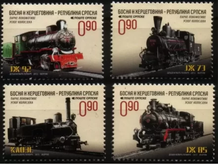 Bosnia 2013 Trains stamps - Railways full set