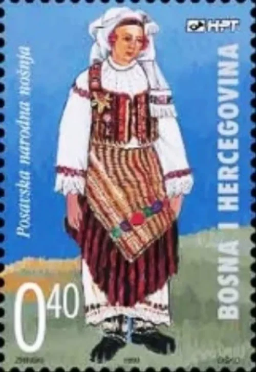 Bosnia ( Croatian ) 1999 stamp - Ethno Treasure Folk Costume