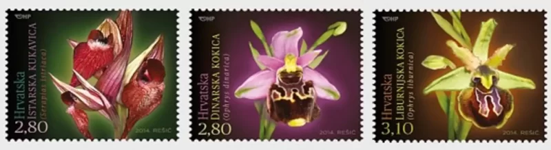 Croatia year 2014 stamps Croatian Flora – Orchids