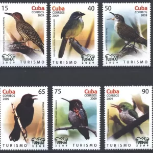 Cuba 2009 Fauna Local Birds postage stamps set