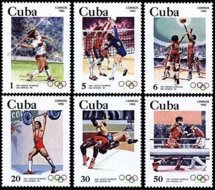 Cuba year 1983 Summer Olympic Games - Los Angeles set