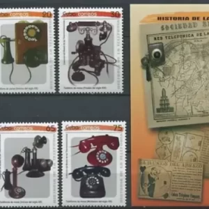 Cuba year 2015 stamps History of the Telephone set MNH(**)